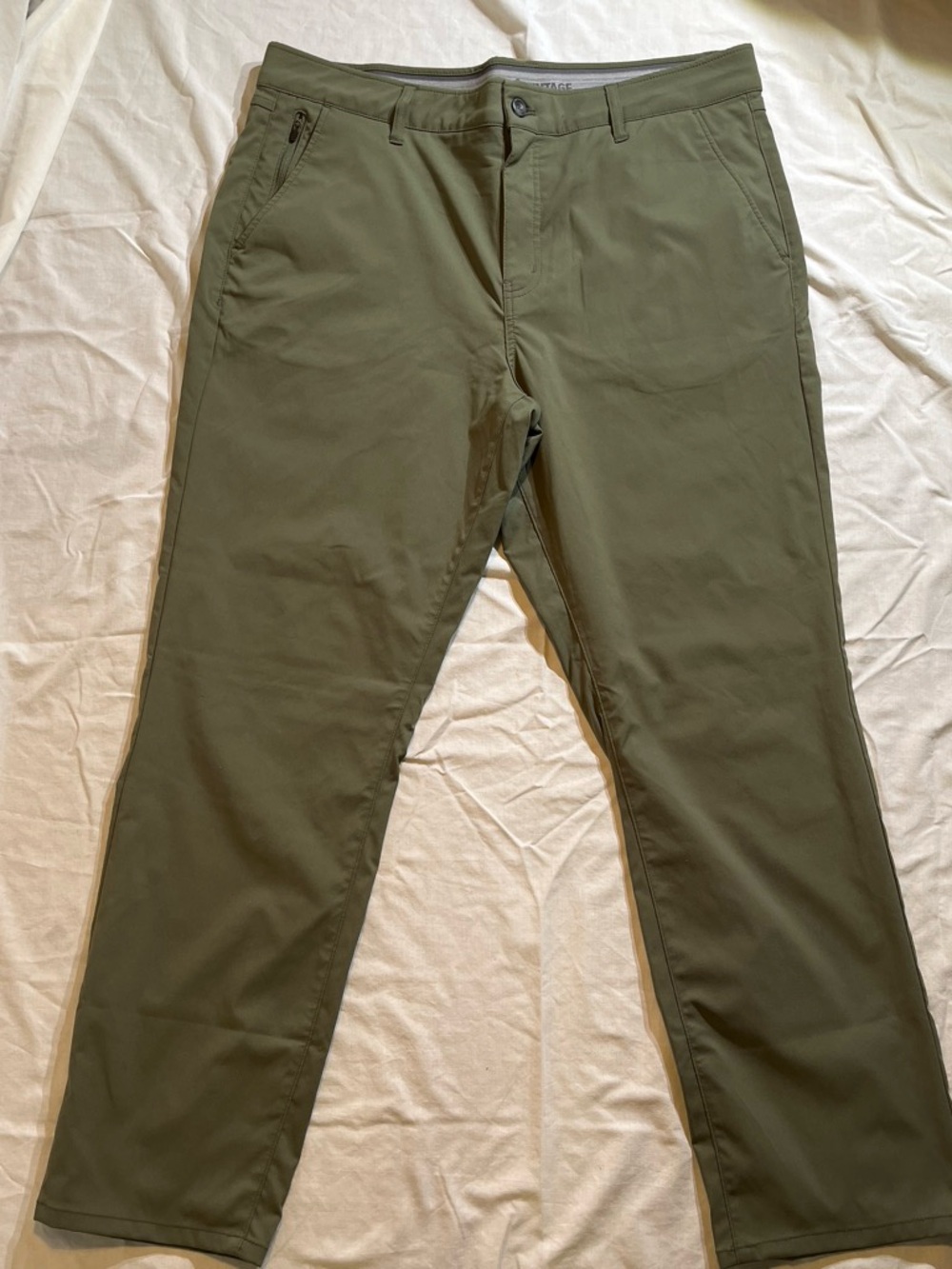 Weatherproof Olive Green Men's Chino Pants